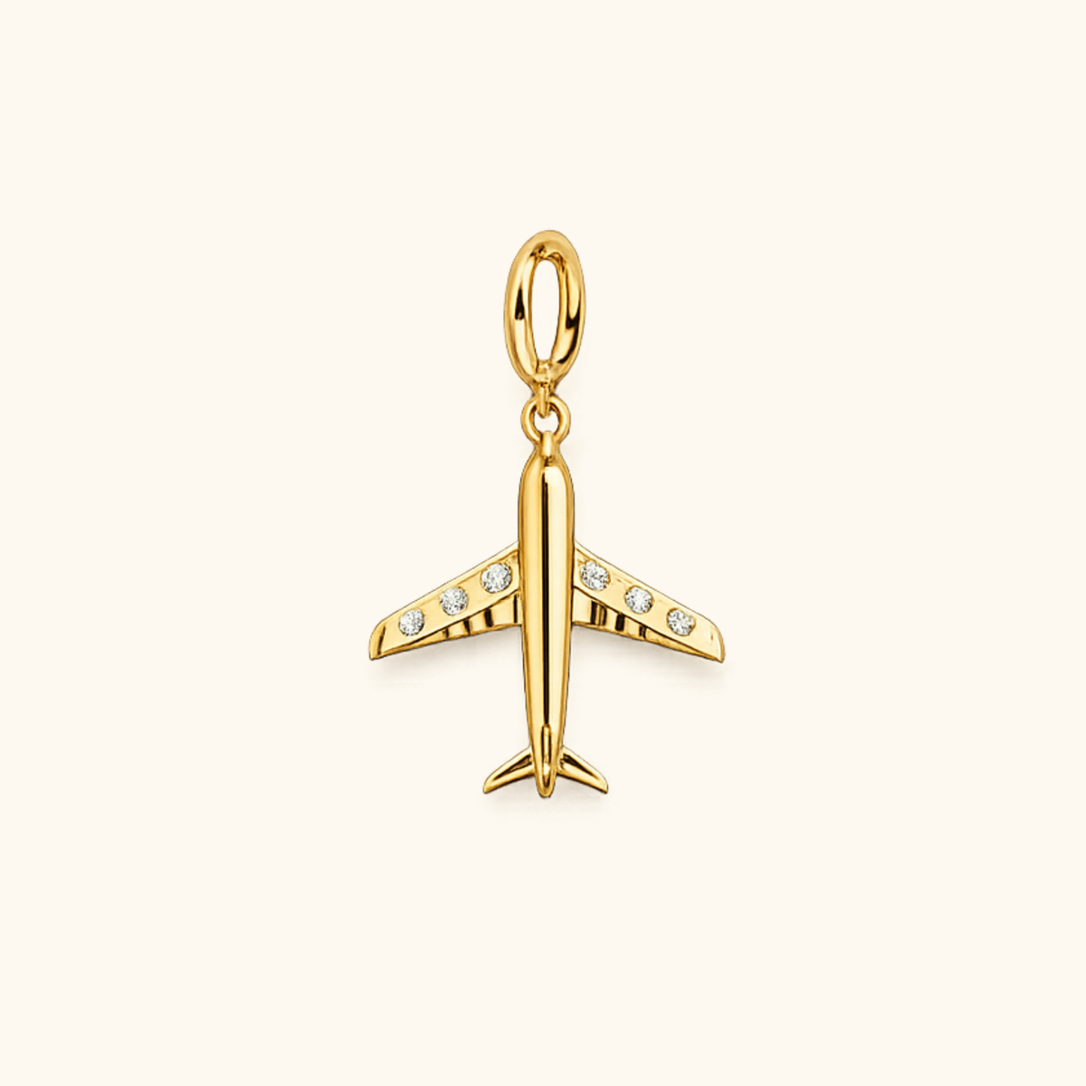 CZ Airplane Charm