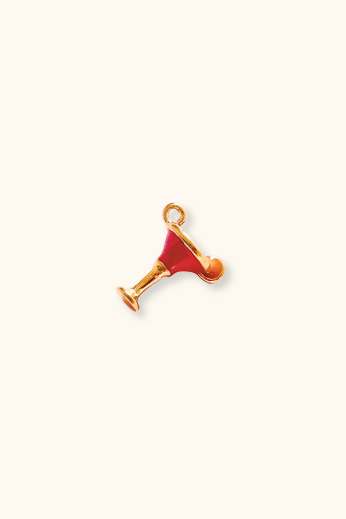 Red Cocktail Charm