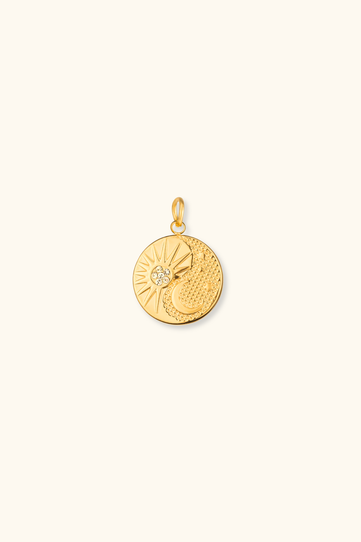 Sun Moon CZ Charm