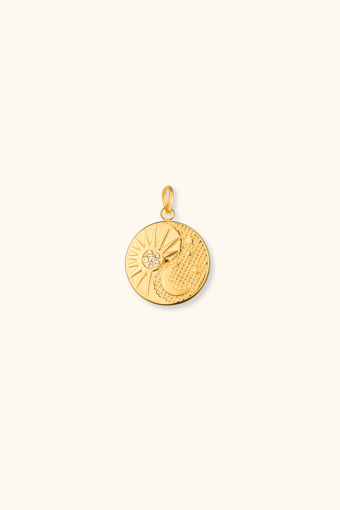 Sun Moon CZ Charm