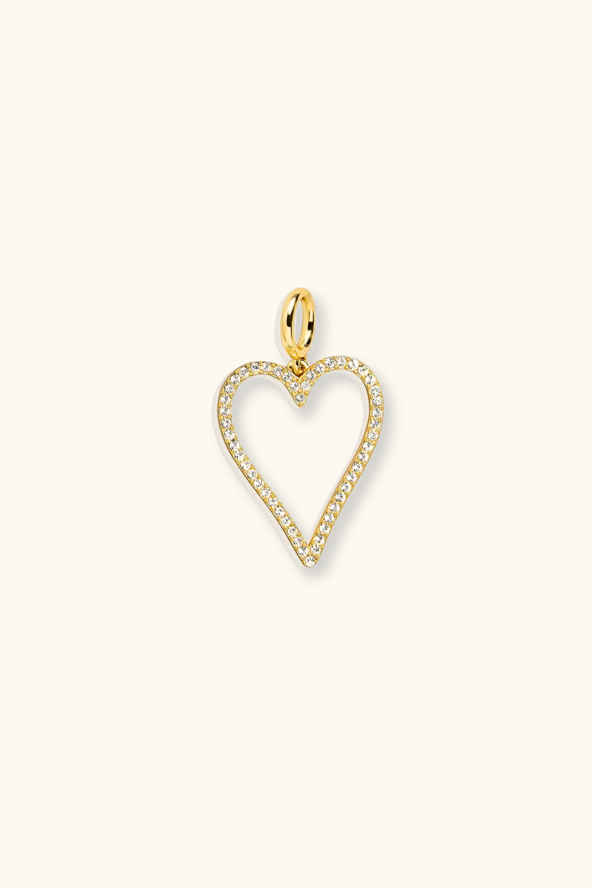 Bubble CZ Heart Charm