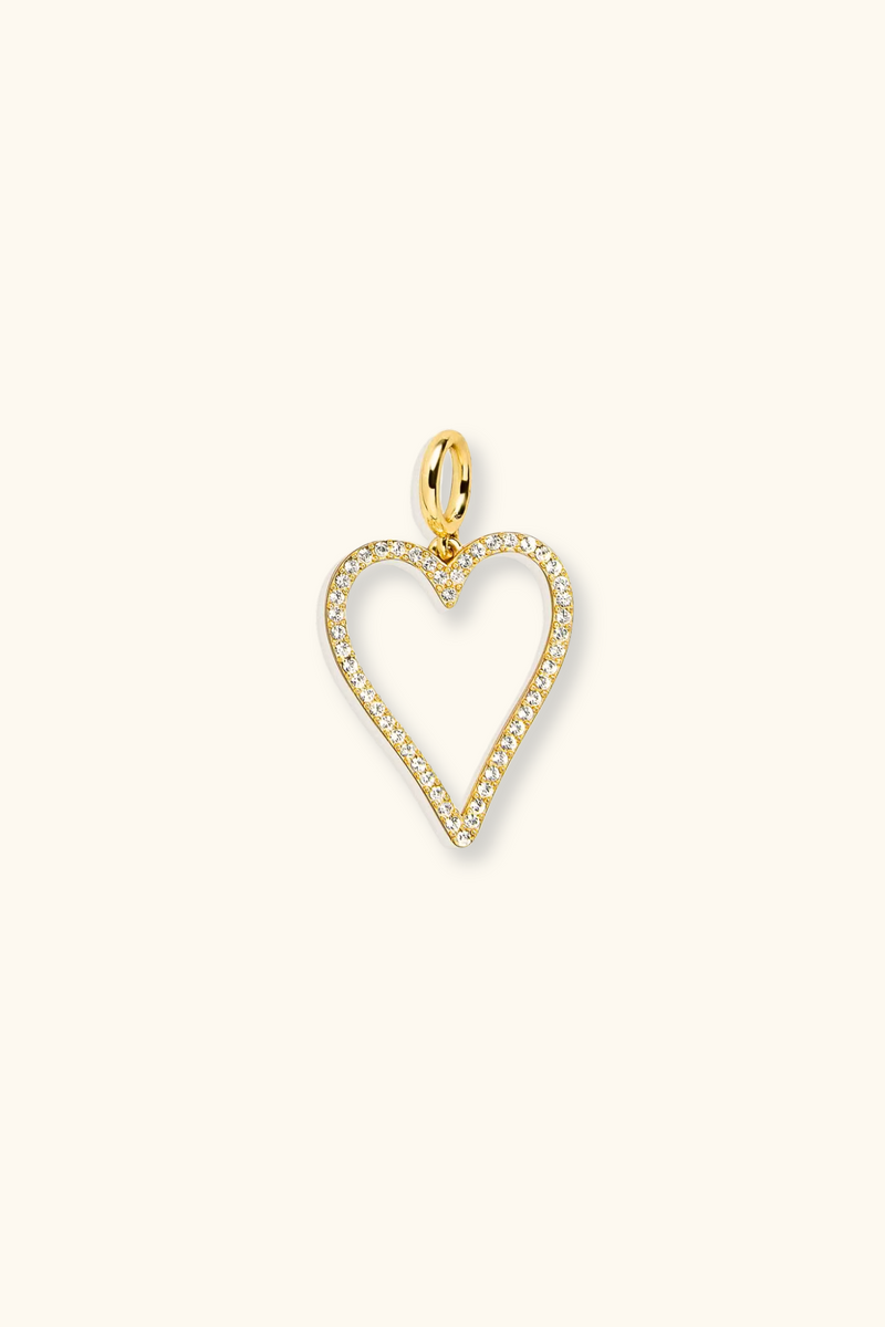 Bubble CZ Heart Charm