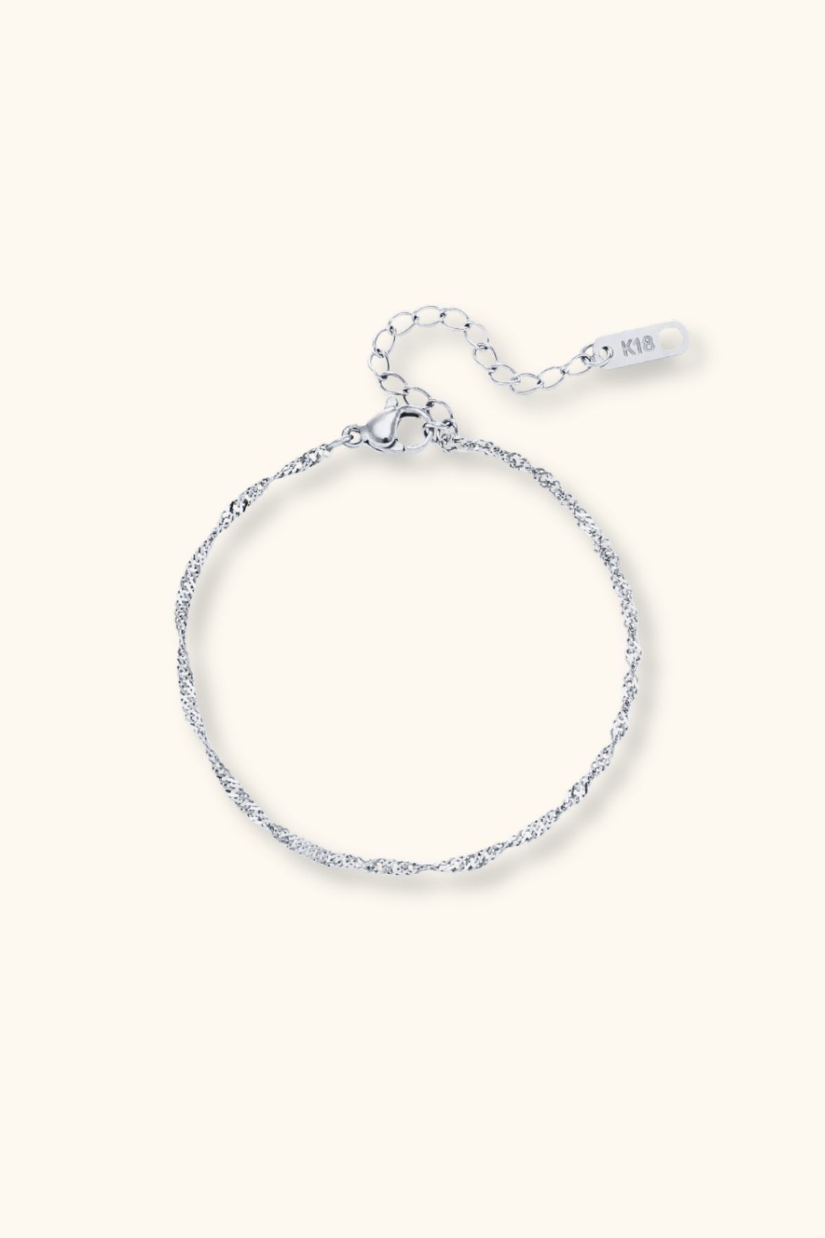 Delilah Dainty Twist Bracelet - Silver