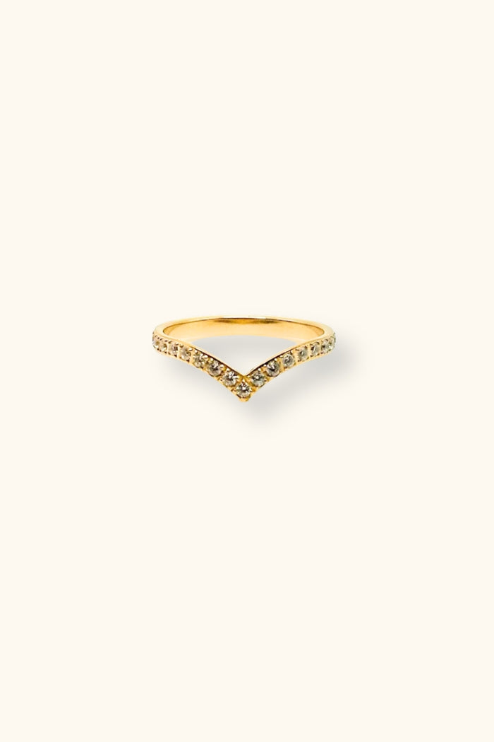 Claire CZ Wishbone Ring