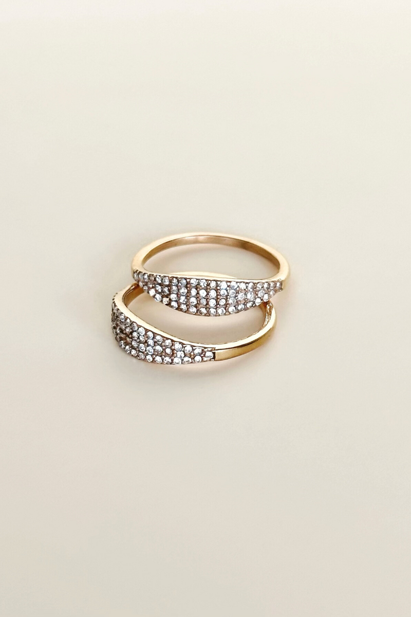 Lia Pave Ring | 18K Gold Plated