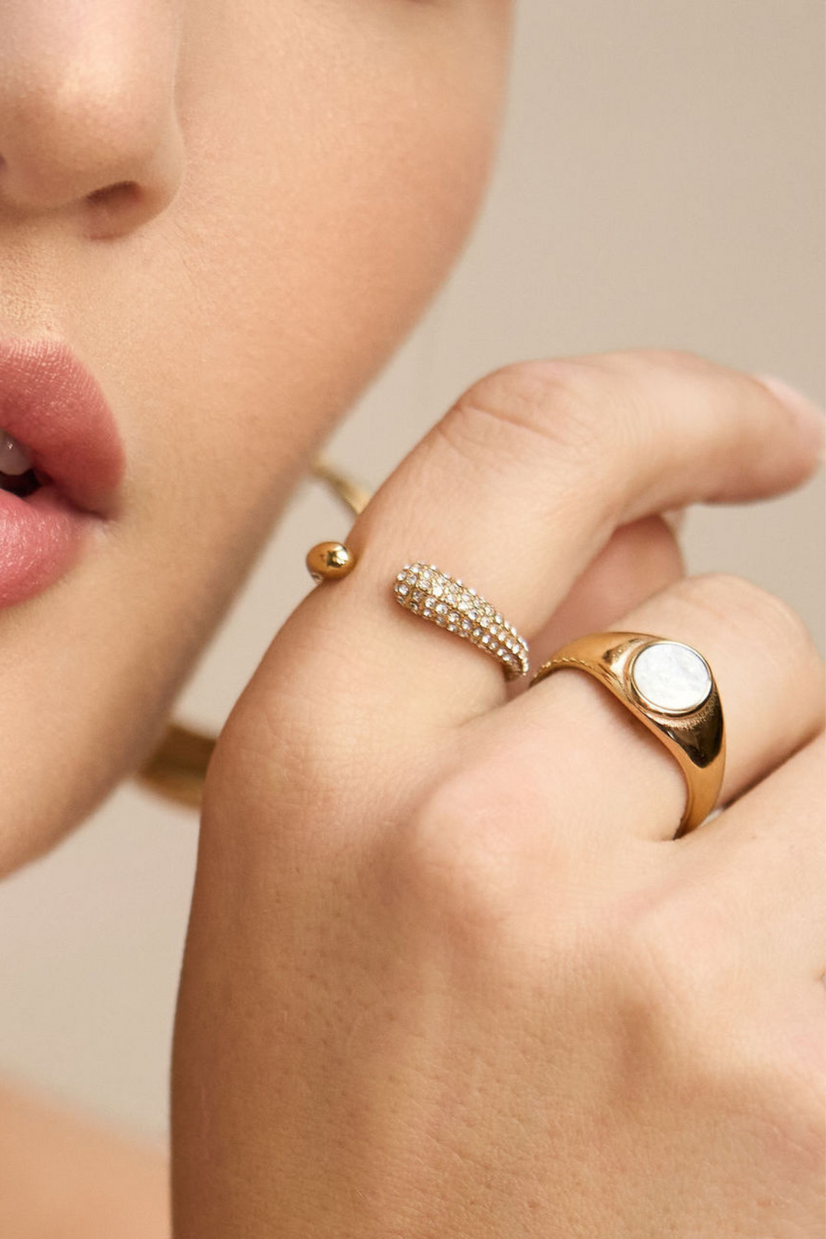 Lynn Lux Ring | Adjustable | 18K Gold Plated