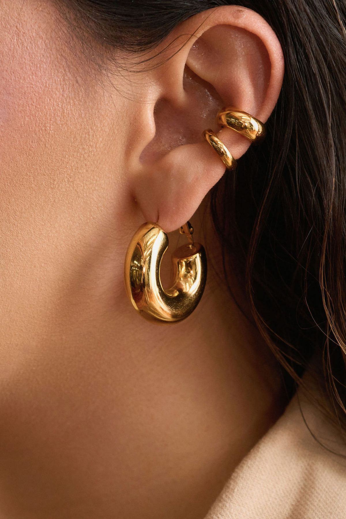 Clara Chunky Hoops | 18K Gold Plated