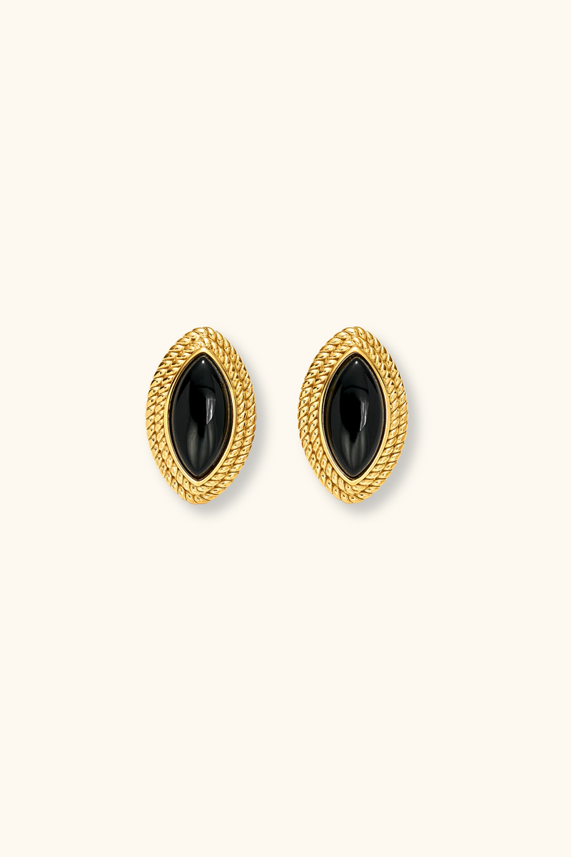 Veronica Vintage Black Earrings