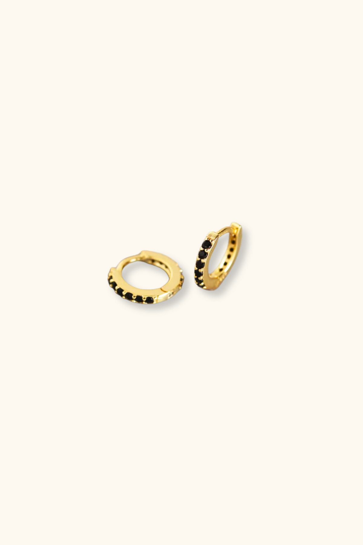 Elsie Black Huggies | 14K Gold Filled