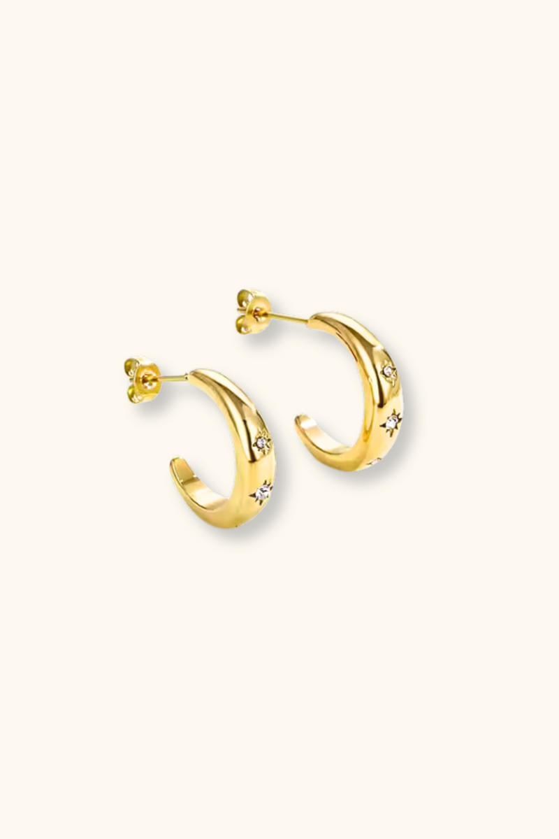 Estrella Hoops | 18K Gold Plated