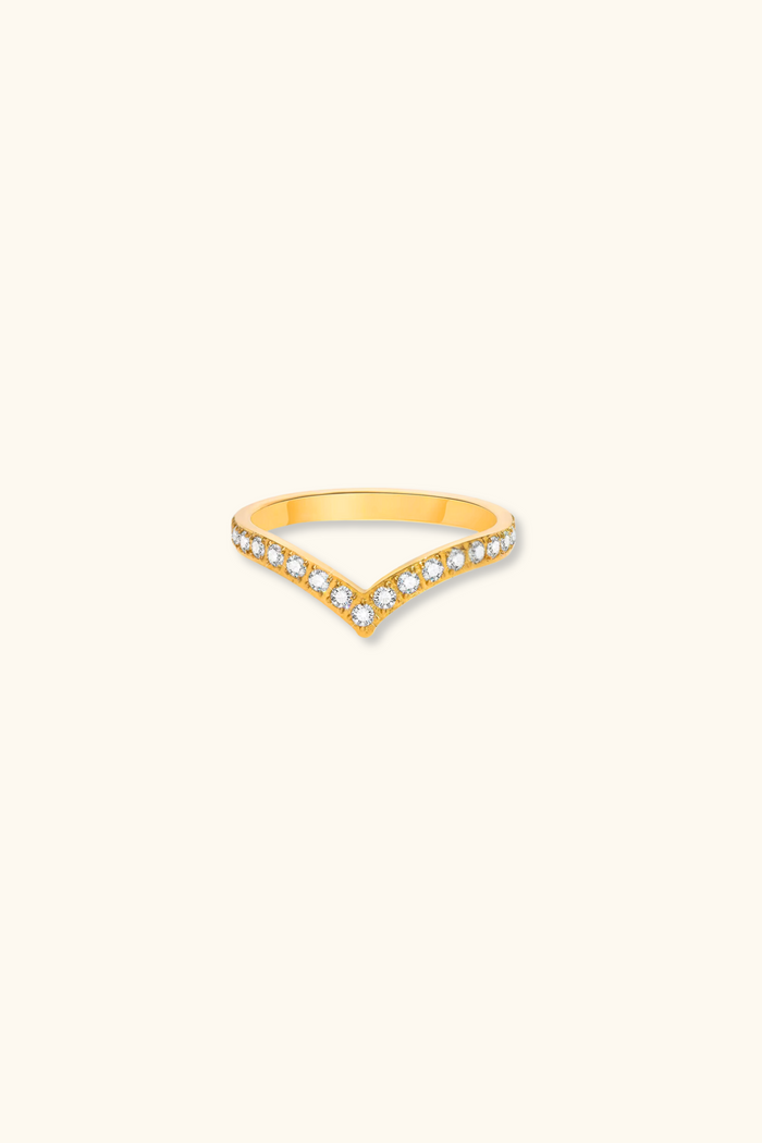 Claire CZ Wishbone Ring