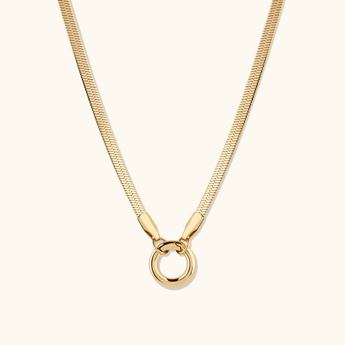 Kate Charm Herringbone Necklace