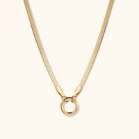 Kate Charm Herringbone Necklace