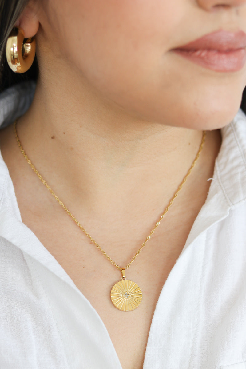 Solana Sunbeam Necklace | 18K Gold Plated
