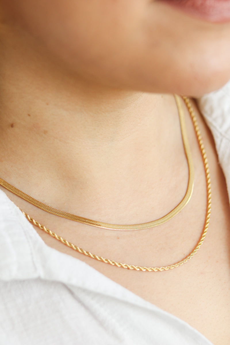 Elisa Layered Necklace | 18K Gold Plated