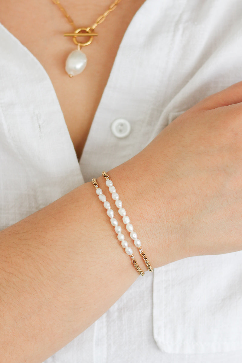 Isla Pearl Bracelet | 18K Gold Plated