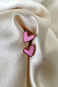 Esme Heart Studs | 18K Gold Plated