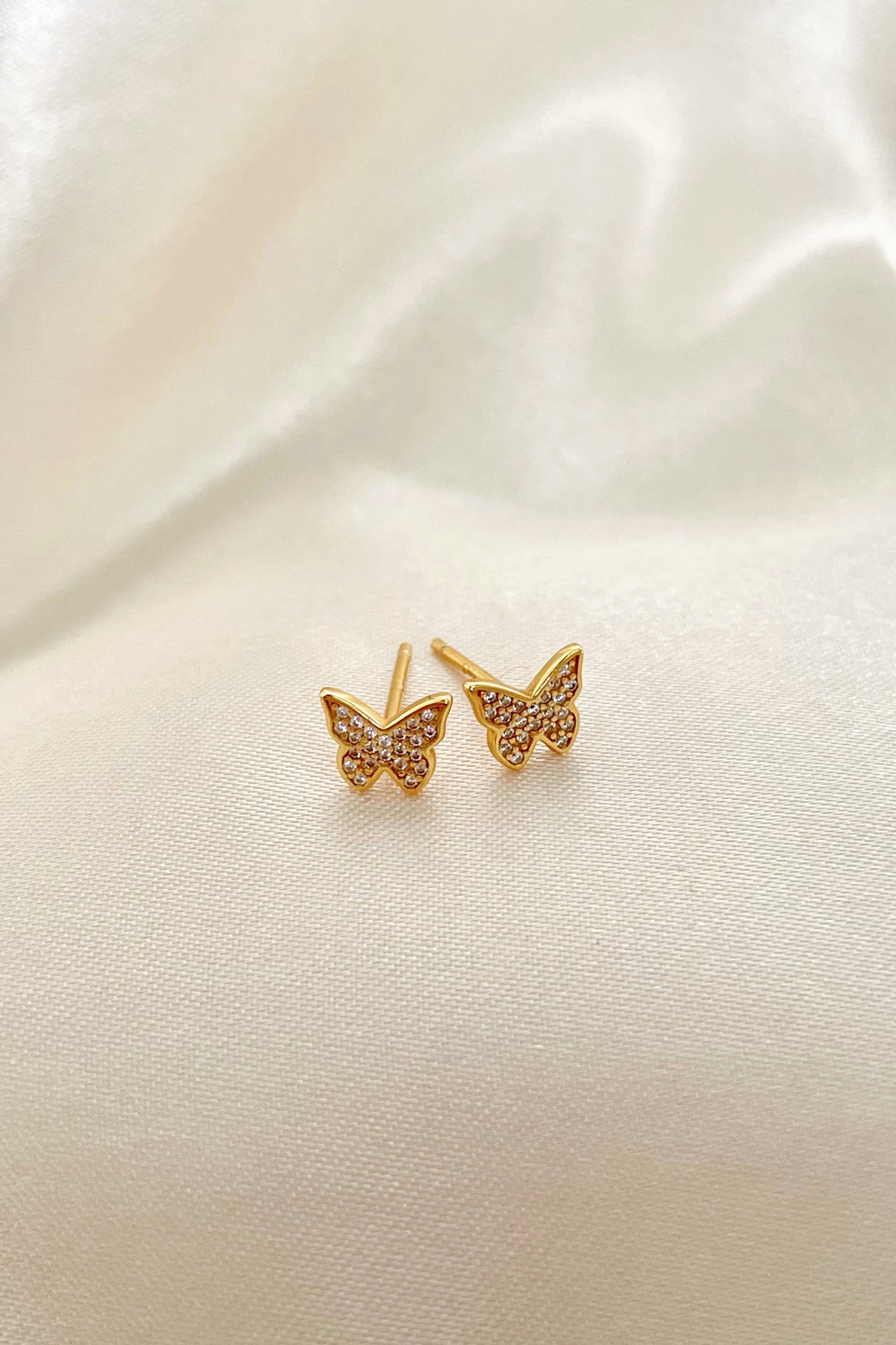 Buy Sterling Silver Black Butterfly Stud Earrings, Butterfly Drop Earrings,  Cute Butterfly Design, Aesthetic Earrings, Tiny Earring, Small Studs Online  in India - Etsy