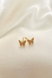 Isa Butterfly Studs | 14K Gold Sterling Silver